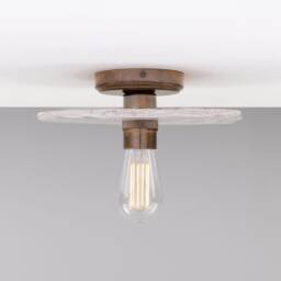 Bog Oak Marbled Ceramic Disc Ceiling Light - thumbnail 1