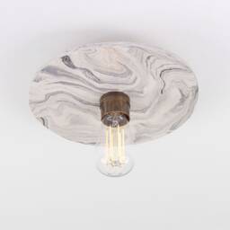 Bog Oak Marbled Ceramic Disc Ceiling Light - thumbnail 3