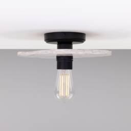 Bog Oak Marbled Ceramic Disc Ceiling Light - thumbnail 4