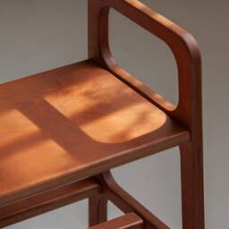 Long Entryway Bench, Handmade Mid Century Shoe Storage, Wood Shoe Entryway Storage Teak Bench - thumbnail 2