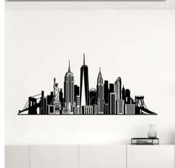 New York Skyline Wall Decal Poster Sign Gift Home Bedroom Vinyl Sticker Decor Art Print 9-54