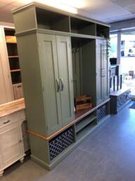 Bespoke Handmade Hallway Unit, Entryway Storage Cabinet, Mudroom Organizer - thumbnail 1