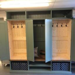Bespoke Handmade Hallway Unit, Entryway Storage Cabinet, Mudroom Organizer - thumbnail 2