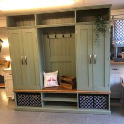 Bespoke Handmade Hallway Unit, Entryway Storage Cabinet, Mudroom Organizer - thumbnail 4