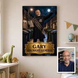 Personalised Bin Night General Canvas From Photo, Custom Name & Text Wall Decor Birthday Present For Household Chore Hero - thumbnail 2