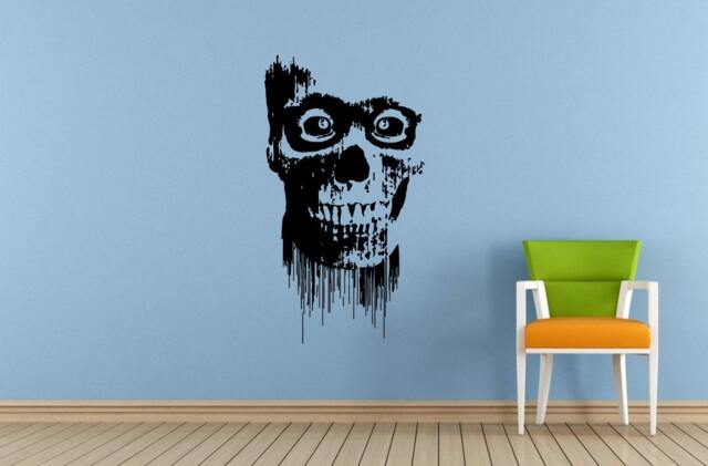Big Skull Head Dripping Down The Window Wall Decal Vinyl Sticker Mural Room Decor L1732 - image 1