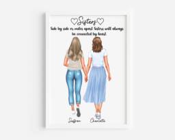Personalised Sisters Print, Birthday Gift For Sister, Christmas Sister Gift, Quote Unique - thumbnail 1