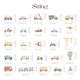 Watercolor Car & Truck Wall Decals Kids Nursery Decor - thumbnail 3