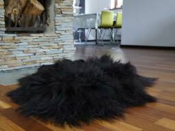 Sheepskin Icelandic Grey X Black Rug Genuine Natural Sheepskin Gray Rugs Carpet Outdoor Cheap Shag Throw