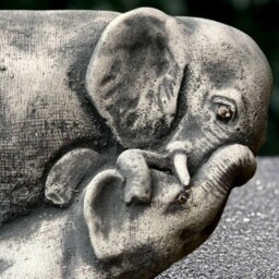 Stone Elephant Family Statue Concrete Sculpture Outdoor Garden Decoration Cement Figurine Symbol Of Strength & Unity Art - thumbnail 3