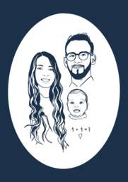 Custom-Drawn Group Portrait, Family, Friends, Company, Handmade, Downloadable & Printed On Paper - thumbnail 1