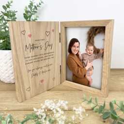 Personalised First Mother's Day Pine Book Photo Frame - thumbnail 1