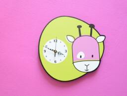 Cute Little Giraffe Cartoon - Wall Clock - thumbnail 1