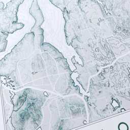 North Olympia Topographic Bathymetric Map Washington - Art Print Budd Inlet Nisqually Squaxin Harstine Island Pacific Northwest Coast - thumbnail 3