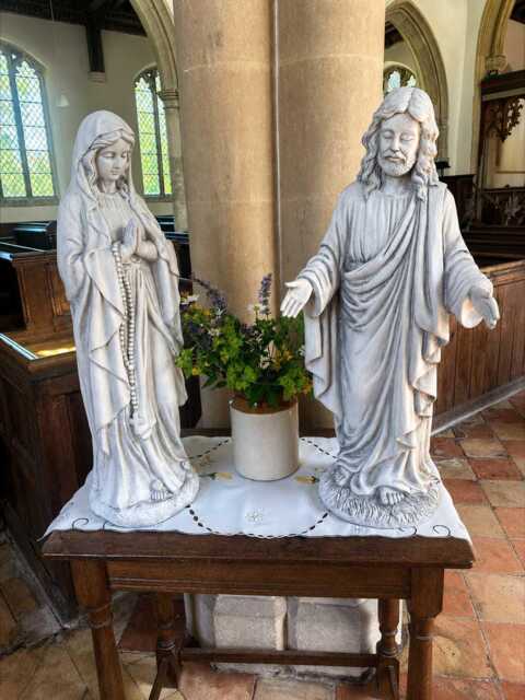 Standing Jesus Christ Or Virgin Mary Detailed Garden Statue Religious Ornament - image 1