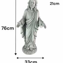 Standing Jesus Christ Or Virgin Mary Detailed Garden Statue Religious Ornament - thumbnail 2