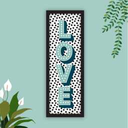 Framed Love Print, Vertical Sign, Wall Art Framed, Valentines Gift, Paper Anniversary Gift - thumbnail 3