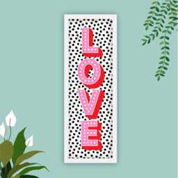 Framed Love Print, Vertical Sign, Wall Art Framed, Valentines Gift, Paper Anniversary Gift - thumbnail 2
