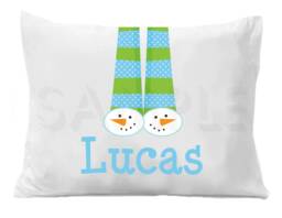 Snowman Personalized Pillow Case - thumbnail 1