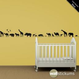Safari Animals Wall Decal - Africa Nursery Decor, Vinyl Sticker - thumbnail 1