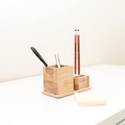 Wood Pencil Holder Desk Organization Pencil Storage Wooden Pen - thumbnail 3