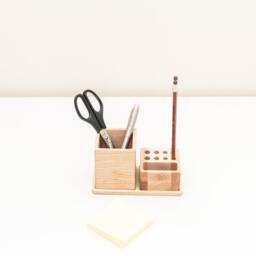 Wood Pencil Holder Desk Organization Pencil Storage Wooden Pen - thumbnail 2