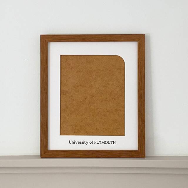 "University Picture Frame, Custom Aperture Size, Personalised Mount Framed Graduation Gift For Photo 9x7"" Or 8x6" - image 1