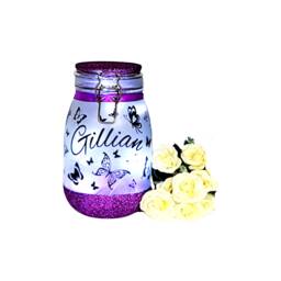 Handmade Butterfly Light Jar - Personalised Nightlight - thumbnail 2