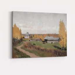 Rustic Countryside Farmhouse Meadow Autumn Landscape Canvas Wall Art Print Decor Picture Ready To Hang - thumbnail 4