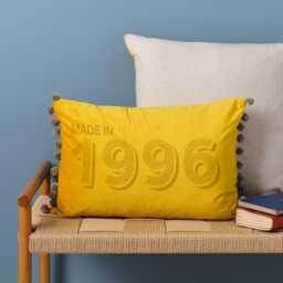 Personalised 30Th Birthday Velvet Cushion With Pom Detail. Excellent Gift For Best Friend, Daughter, Flat Mate, Work Colleague - thumbnail 4