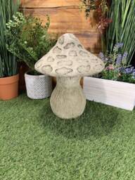 stone Garden Traditional Large Toadstool Mushroom 2 Piece Concrete Ornament