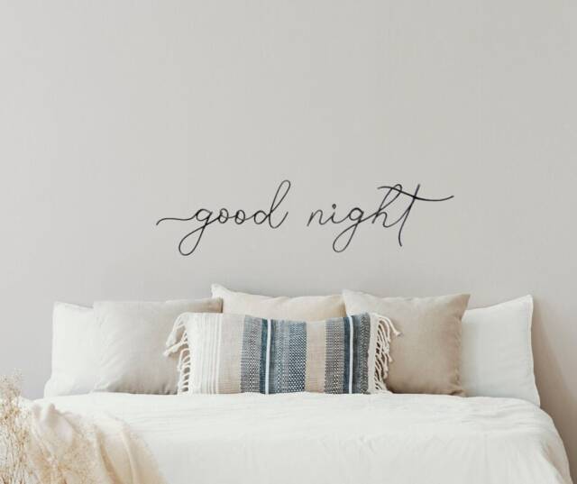 Wire Good Night Sign Wire Words Bedroom Wall Decor Over The Bed, Nursery Metal Art Home - image 1