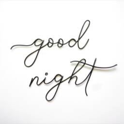 Wire Good Night Sign Wire Words Bedroom Wall Decor Over The Bed, Nursery Metal Art Home - thumbnail 2