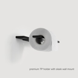 Sleek Aluminum Toilet Paper Holder With Shelf Hidden Mounting - thumbnail 2