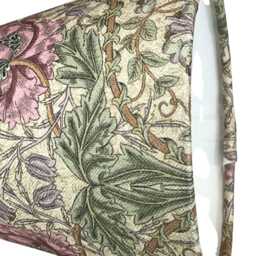 William Morris Candle Clip Lampshade With Honeysuckle Rose Pink Fabric, Chandelier Lampshades, On - thumbnail 3