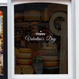 Happy Valentine's Day Shop Window Sticker Valentine Vinyl Decal Retail Display - thumbnail 3