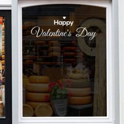 Happy Valentine's Day Shop Window Sticker Valentine Vinyl Decal Retail Display - thumbnail 2