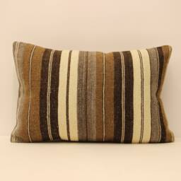 Lumbar Pillow 16x24 Turkish Kilim Cover, Handmade Home Living Design Boho Pillow, Vintage Rustic Throw Covers Old Cushion, 4Kaf-122