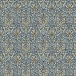 Custom Made William Morris Snakeshead Denim Blackout Lining Curtains 3 - thumbnail 3