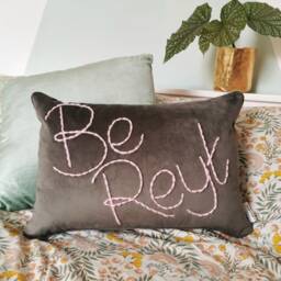 Be Reyt, Yorkshire Embroidered Velvet Cushion - thumbnail 2