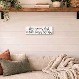 Handmade Love Grows Sign, Cozy Home Wall Art - thumbnail 2
