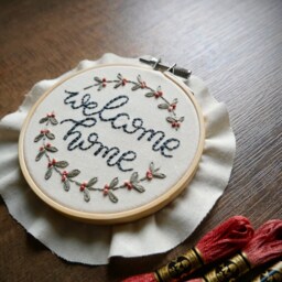 Christmas Gift ?? Embroidery Hoop Art Wall Home Decor Welcome Hand Embroidered Loftfullofgoodies Housewarming - thumbnail 2