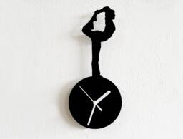 Yoga Positions Silhouette - Wall Clock - thumbnail 1