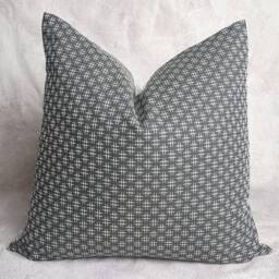 Dark Brown Sashiko Throw Pillow Cover, 20 - thumbnail 3