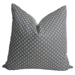 Dark Brown Sashiko Throw Pillow Cover, 20 - thumbnail 2