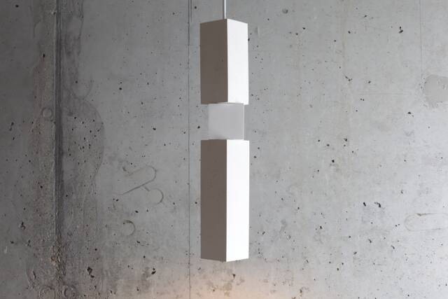 Sculptural Plaster Pendant Light Handmade Modern Lighting - image 1