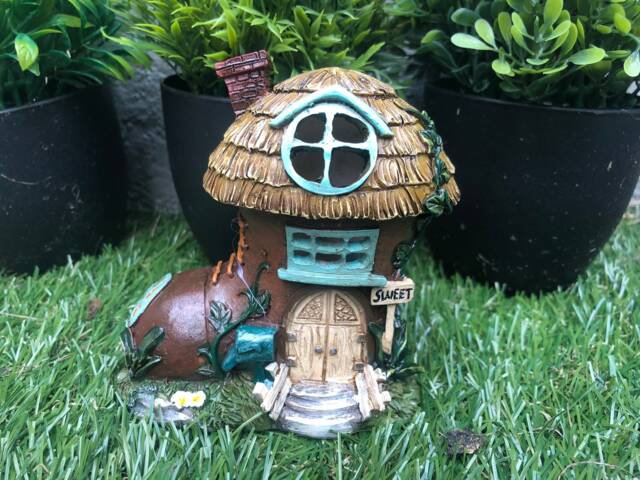 Miniature Fairy House Thatched Boots With Lights, Garden, Gift, Garden Gift - image 1