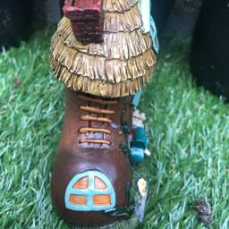 Miniature Fairy House Thatched Boots With Lights, Garden, Gift, Garden Gift - thumbnail 3
