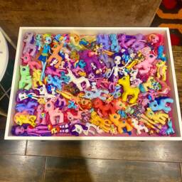 Handmade My Little Pony Coffee Table Kitsch Resin Top, Iron Legs - thumbnail 3