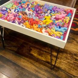 Handmade My Little Pony Coffee Table Kitsch Resin Top, Iron Legs - thumbnail 2